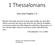 1 Thessalonians. Intro and Chapter 1-3