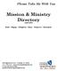 Mission & Ministry Directory