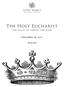 The Holy Eucharist the feast of christ the king