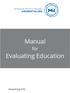 Manual. for. Evaluating Education