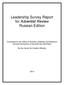 Leadership Survey Report for Adventist Review Russian Edition