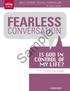 Sample IS GOD IN CONTROL OF MY LIFE? FEARLESS CONVERSATION. ADULT SUNDAY SCHOOL CURRICULUM 13-week study LEADER GUIDE