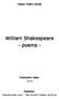 William Shakespeare - poems -