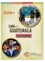 LESSON 4 LHM GUATEMALA. Curriculum