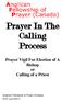 Prayer In The Calling Process