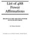List of 488 Power Affirmations