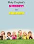 THE HOLY PROPHET S KINDNESS TO CHILDREN