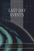 Last Day Events. Ellen G. White