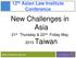 New Challenges in Asia
