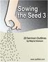 Sowing the Seed Sermon Outlines by Wayne Greeson