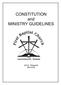 CONSTITUTION and MINISTRY GUIDELINES