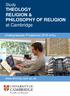 Study THEOLOGY RELIGION & PHILOSOPHY OF RELIGION at Cambridge