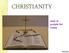 CHRISTIANITY. text in purple for notes. Voorhees