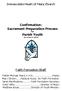 Confirmation: Sacrament Preparation Process for Parish Youth (as of June 6, 2016)