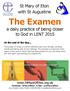 St Mary of Eton with St Augustine. The Examen. a daily practice of being closer to God in LENT 2015
