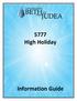 5777 High Holiday Information Guide