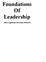 Foundations Of Leadership. Office Lighthouse Discussion Materials