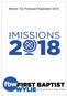 Mission Trip Participant Application 2018