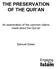 THE PRESERVATION OF THE QUR AN