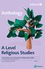 Anthology. A Level Religious Studies