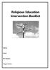 Religious Education Intervention Booklet