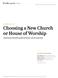 RECOMMENDED CITATION: Pew Research Center, Aug. 23, 2016, Choosing a New Church or House of Worship