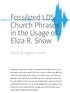 Fossilized LDS Church Phrases in the Usage of Eliza R. Snow