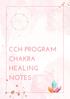 CCH PROGRAM CHAKRA HEALING NOTES
