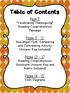 Table of Contents. Page 2 Celebrating Thanksgiving Reading Comprehension Passage