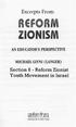 REFORM ZIONISM. Excerpts From: Section 6 - Reform Zionist Youth Movement in Israel MICHAEL LIVNI (LANGER) AN EDUCATOR'S PERSPECTIVE