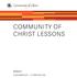 COMMUNITY OF CHRIST LESSONS