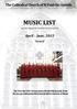 MUSIC LIST. with full liturgical calendar and arts events. April June, Term II