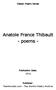 Anatole France Thibault - poems -