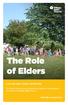 The Role of Elders A VILLAGE BIBLE CHURCH DISTINCTIVE