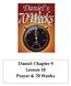 Schedule. Daniel Chapter 9 Lesson 10 Prayer & 70 Weeks