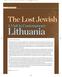Lithuania. The Lost Jewish W. A Visit to Contemporary TRAVELOGUE BY EVELYNE SINGER