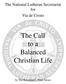 The Call to a Balanced Christian Life