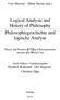 Logical Analysis and History of Philosophy Philosophiegeschichte und logische Analyse