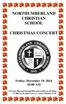 NORTHUMBERLAND CHRISTIAN SCHOOL CHRISTMAS CONCERT