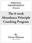 The 6 week Abundance Principle Coaching Program