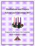 Meditations and Prayers Advent and Christmas Prepared by the Family Life Committee World Methodist Council