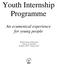 Youth Internship Programme. An ecumenical experience for young people