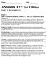 ANSWER KEY for Fill-ins PART II WORKBOOK