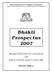 Bhakti Prospectus 2007