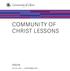 COMMUNITY OF CHRIST LESSONS