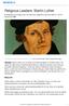 Religious Leaders: Martin Luther