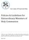 Policies & Guidelines for Extraordinary Ministers of Holy Communion