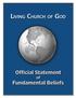 Official Statement of Fundamental Beliefs