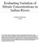 Evaluating Variation of Nitrate Concentrations in Indian Rivers
