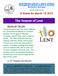The Season of Lent. E-Notes for March 15, 2016
